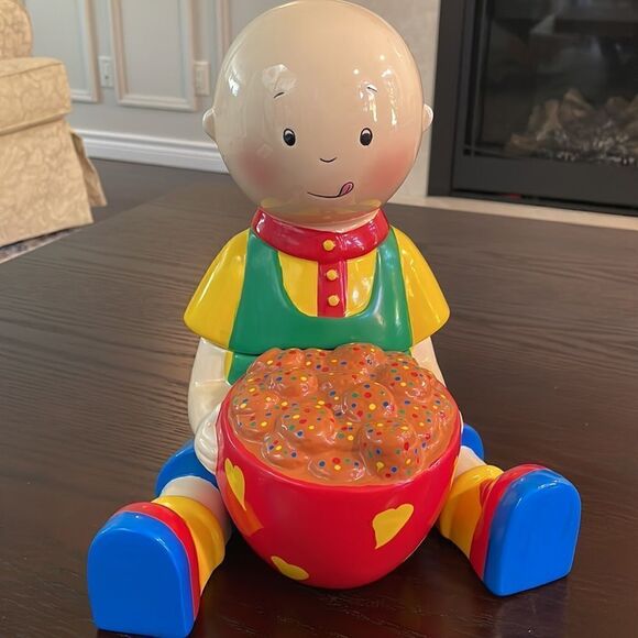 Caillou Ceramic Cookie Jar Excellent Condition Discontinued Primary Colours 11” - Picture 3 of 11